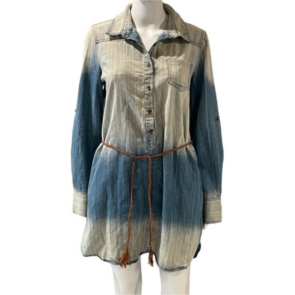 Denim Shirt Dress Sz L‎